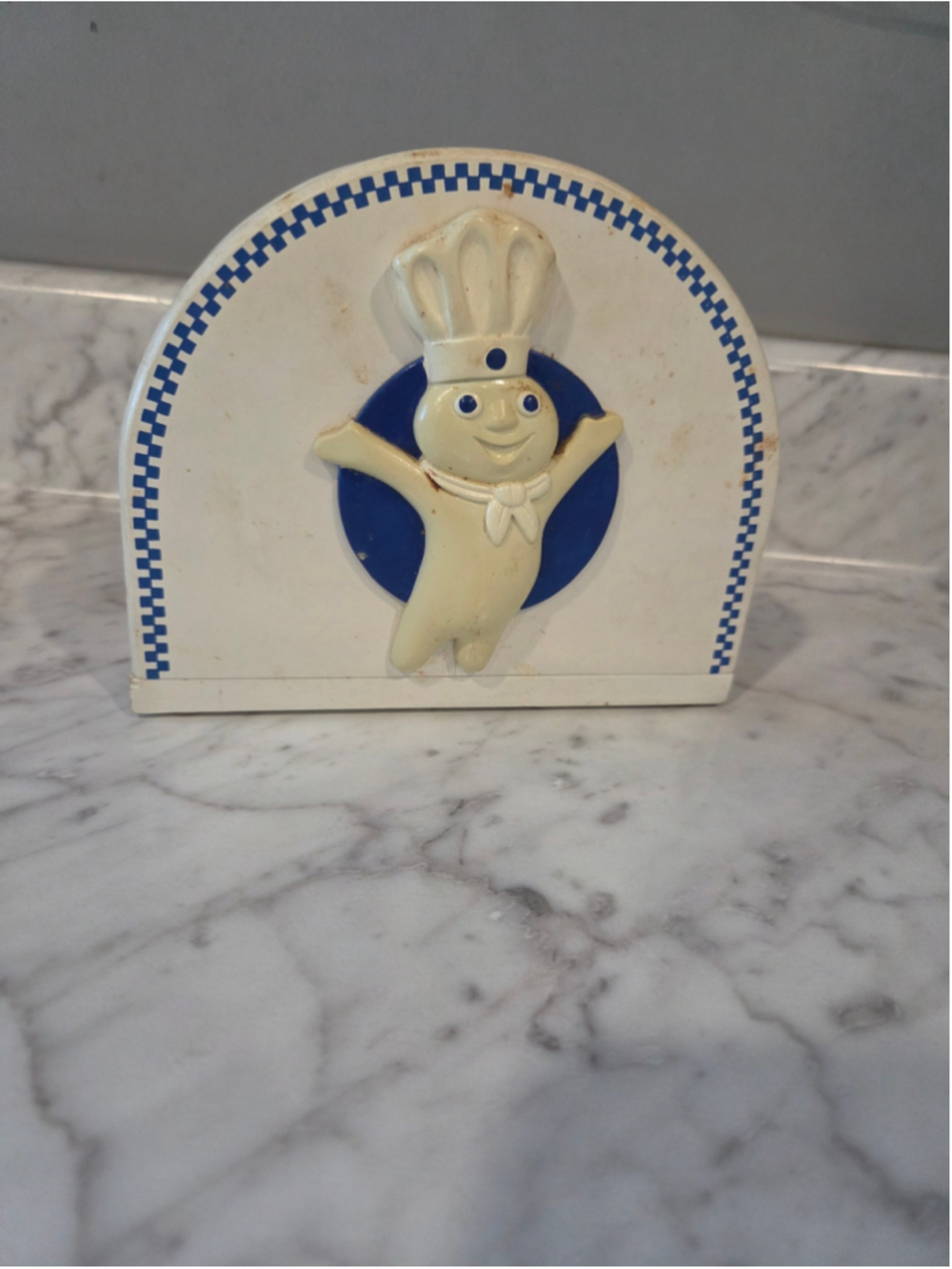 Pillsbury Doughboy Kitchen Napkin Holder One Size White Blue